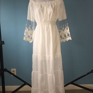 Summer white long dress brand new X-large(size 12)